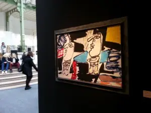 "Les déambulants" (1982), oeuvre de Jean Dubuffet (acrylique sur papier entoilé). Galerie Jeanne Bucher-Jaeger