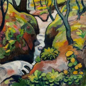 August Macke Torrent de forêt 1910 Huile sur toile, 61,6 × 61,3 Bloomington, Eskenazi Museum of Art, Indiana University, don partiel de la Robert Gore Rifkind Collection, EMA 78.67 