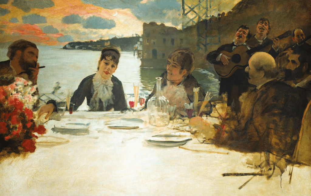 Déjeuner à Posillipo, vers 1879 Huile sur toile, 109 x 173,3 cm Galleria d’Arte Moderna, Milan © Comune di Milano – tutti i diritti riservati – Ga-min