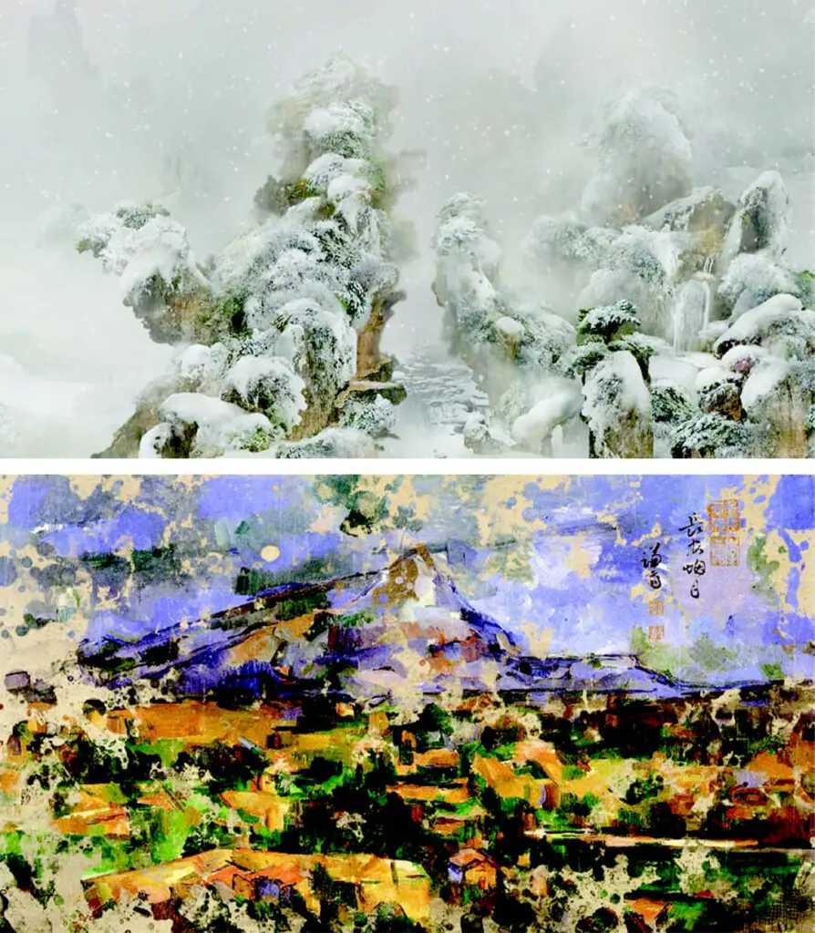 Ji-Young Demol Park Ulsanbawi depuis Misiryeong, 2022 --- Lee Lee Nam Gyemjae et Cézanne, 2009