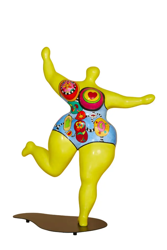 Niki de Saint Phalle, Dawn Jaune, 1995, résine peinte, 144 x 114 x 41 cm