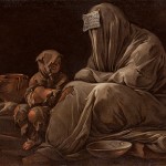 Luca Giordano, La charité à la pauvre femme honteuse et La charité au pauvre homme malade, vers 1670, huile sur toile, 75 x 102,5 cm chacun, galerie Canesso
