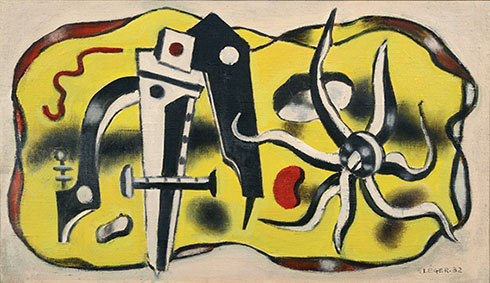 Fernand Léger (1881 – 1955) « Composition au compas », 1932 Huile sur toile Signé et daté en bas à droite et titré au verso