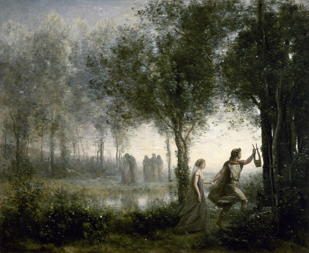 Camille Corot
Orphée ramenant Eurydice des enfers, 1861
Huile sur toile, 112,7 x 137,2 cm
The Museum of Fine Arts, Houston, Museum purchase funded by the Agnes Cullen Arnold Endowment Fund