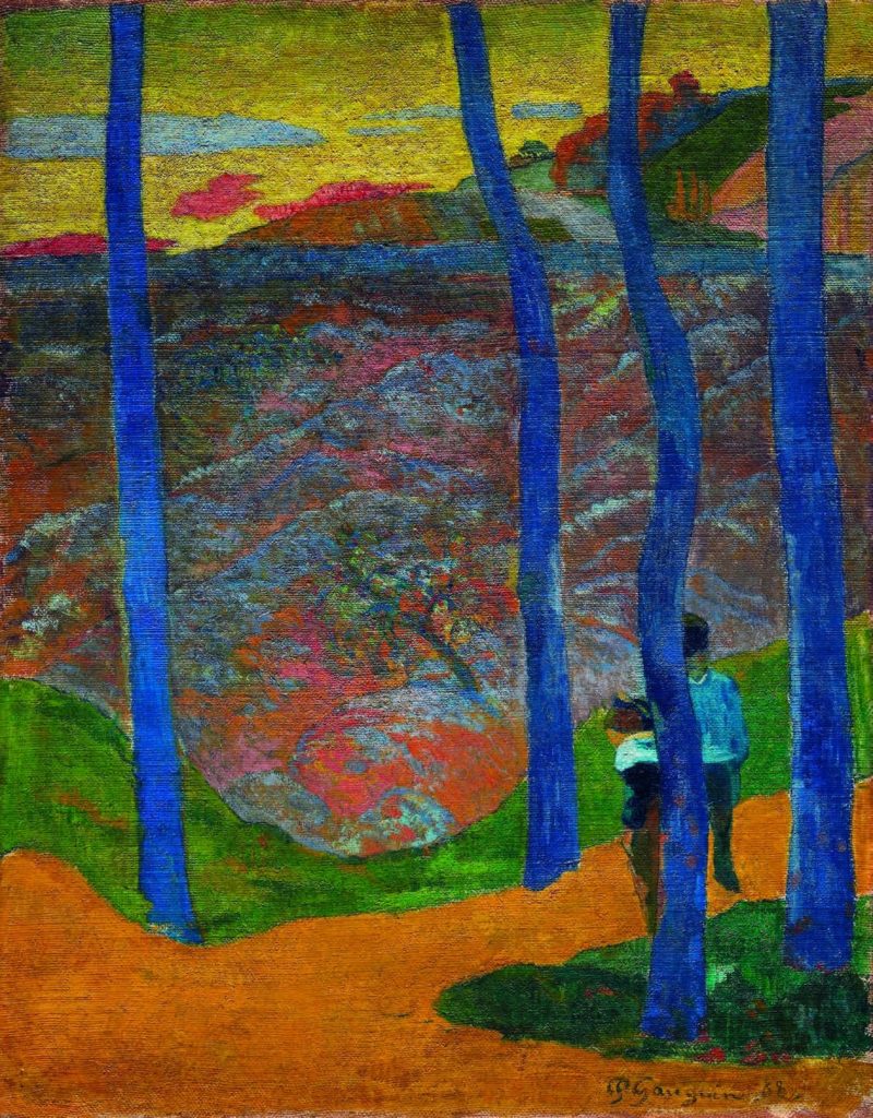 Paul Gauguin « Les Arbres bleus ! ». « Vous y passerez, la belle ! », 1888
