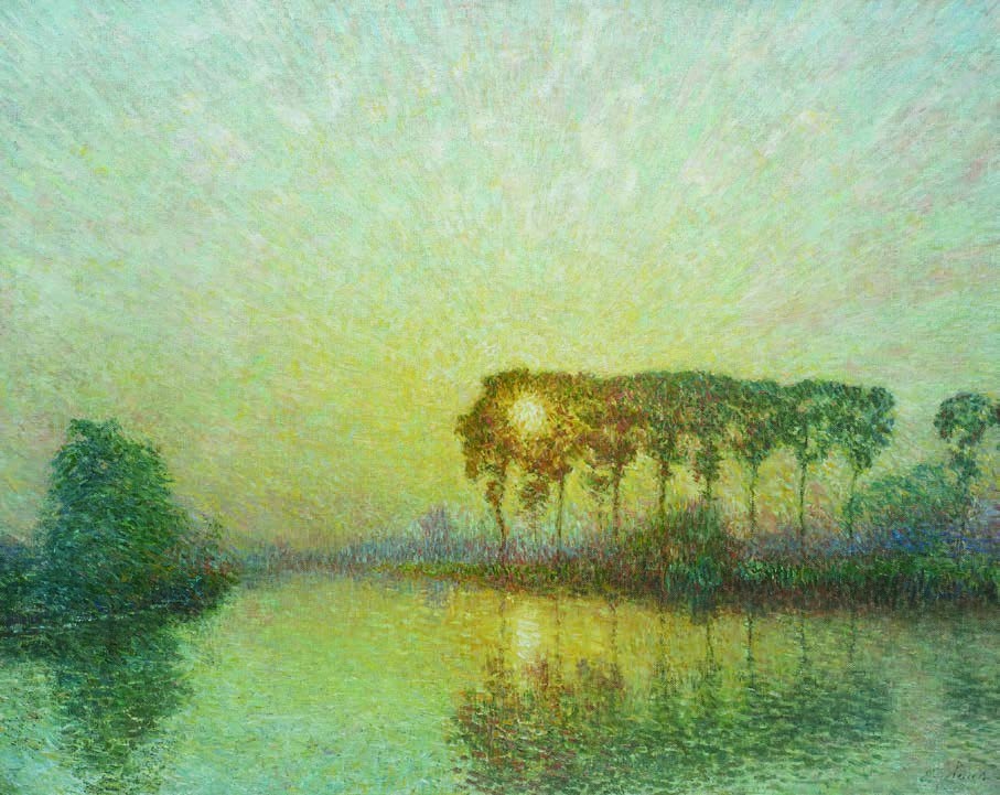 Emile Claus Coucher de soleil sur la Lys, 1911