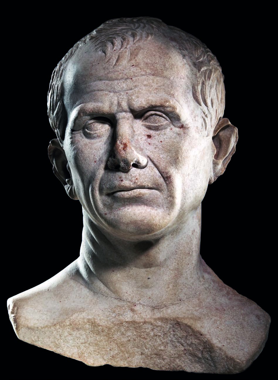 Portrait d’homme Cesar, fondateur de la colonie d’Arles Milieu du Ier siecle av. J.-C. Decouvert a Arles, fouilles du Rhone, 2007