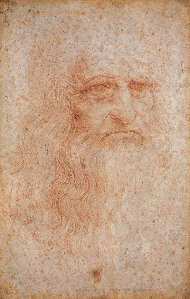 Autoportrait présumé, 1512-1515 Sanguine, 33 x 21,6 cm, bibliothèque royale de Turin
