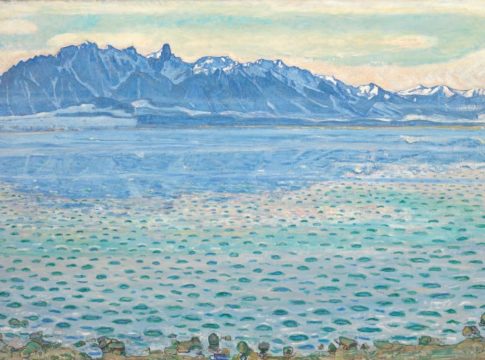 Ferdinand Hodler (1853-1918) Le Lac de Thoune et la chaîne de Stockhorn 1904 Huile sur toile 71 x 105 cm Collection Christoph B