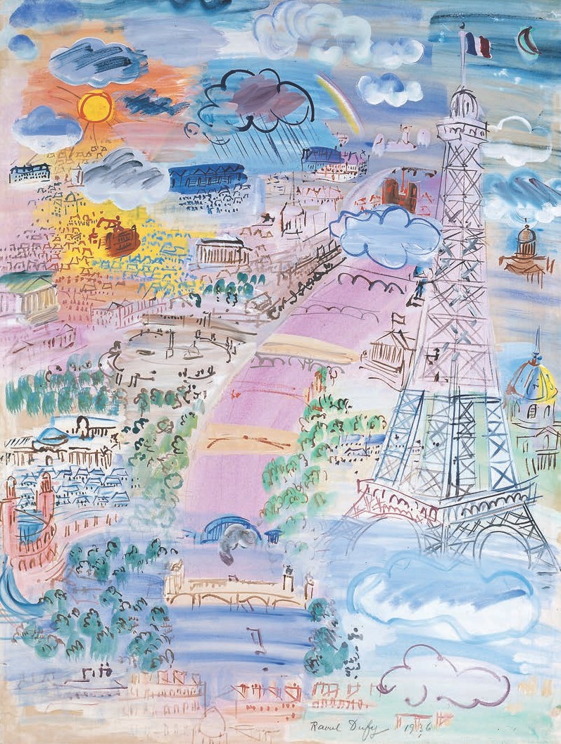 Raoul Dufy Paris et la Tour Eiffel 1936 Collection privée © Tous droits réservés