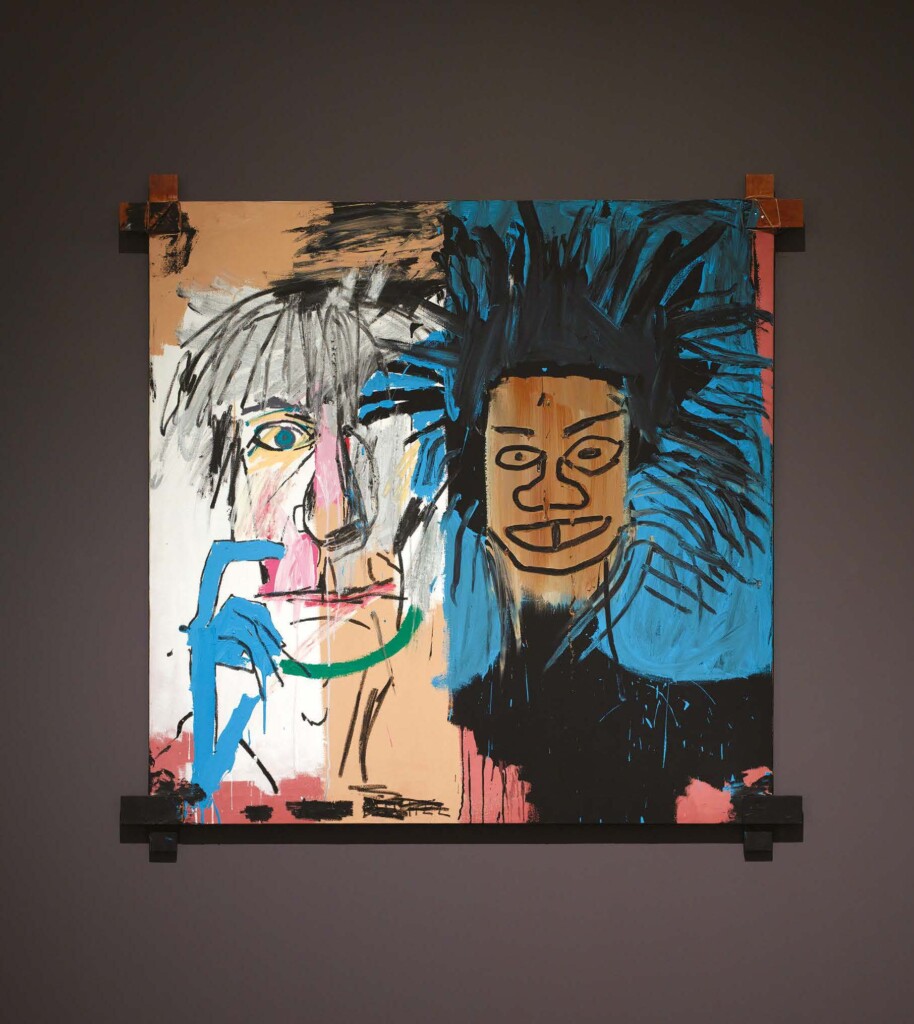 Jean-Michel Basquiat, Andy Warhol, OP OP, 1984-1985 Acrylique et bâton d’huile sur toile 287 x 417 cm Collection Bischofberger, Männedorf-Zurich, Suisse