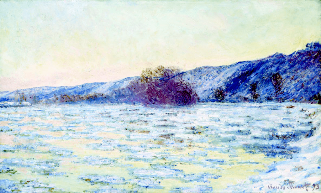 Claude Monet Les glaçons, effet de crépuscule, 1893 Huile sur toile, 60 x 99,7 cm Museum Langmatt, Baden © Photo Jean-Pierre K