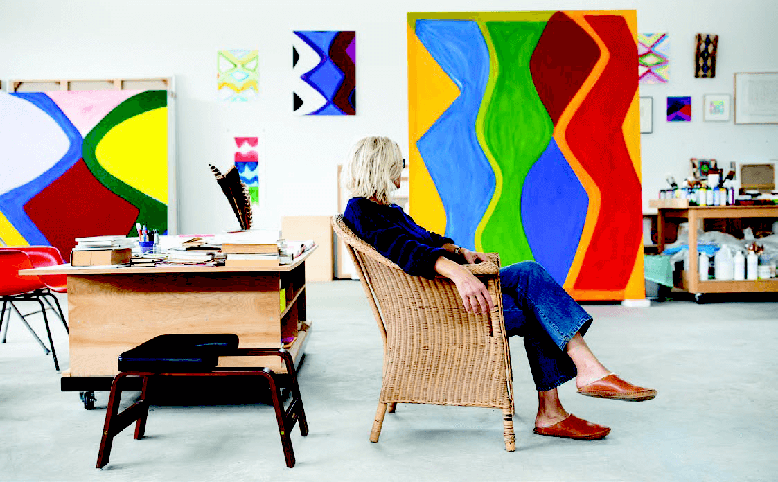 Marina Adams in her studio, 2024 © Photo Aundre Larrow