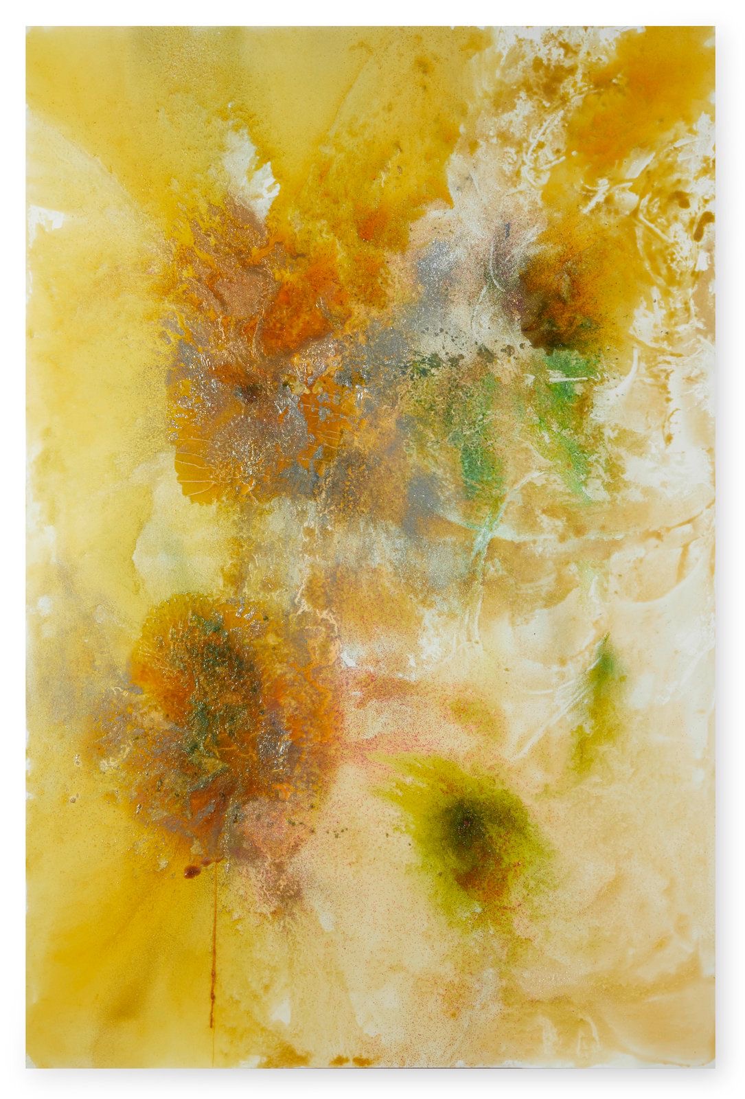 John Armleder, Flammulina Velutipes, 2006 Acrylique, laque et paillettes sur toile, 300 x 200 cm