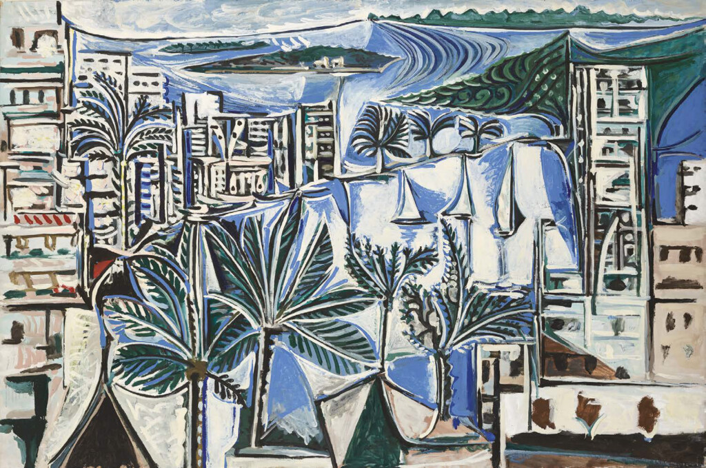 La Baie de Cannes, Cannes, 19 avril 1958 - 9 juin 1958, huile sur toile, 130 x 195 cm, Musée national Picasso-Paris. Dation Pablo Picasso, 1979. MP212 © Succession Picasso by SIAE 2024. Photo © RMN-Grand Palais (Musée national Picasso-Paris) / Mathieu Rabeau