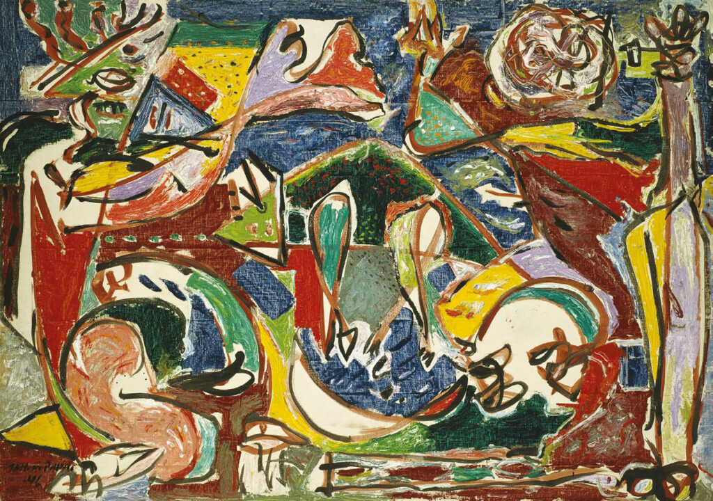 The Key (1946) Huile sur lin The Art Institute of Chicago © Pollock-Krasner Foundation / ADAGP, Paris 2024