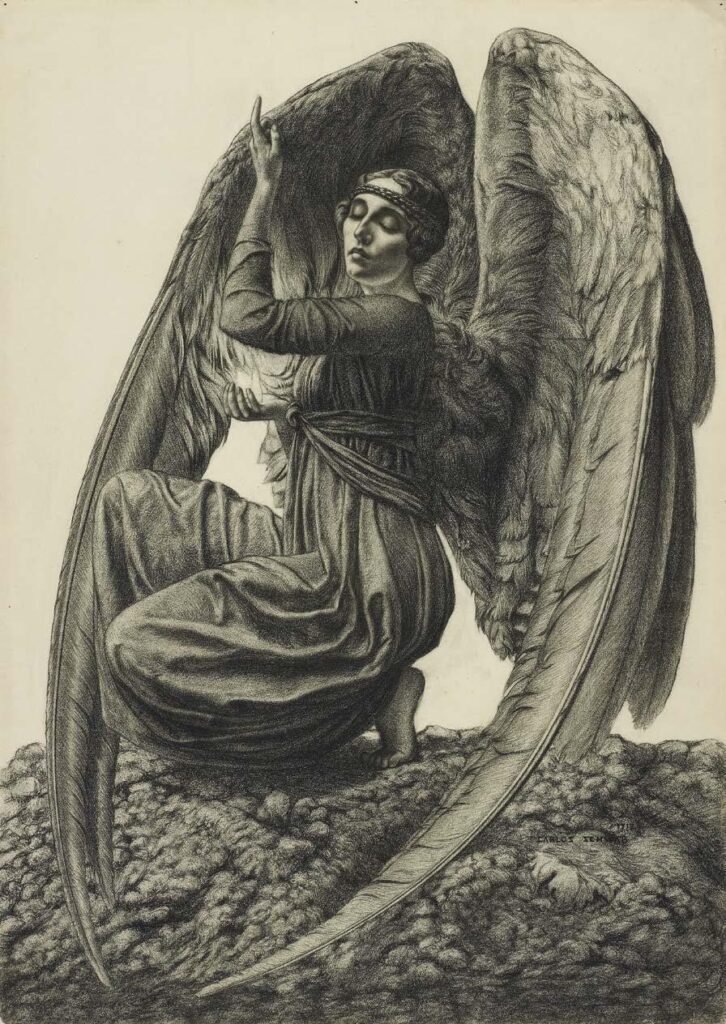 L’Ange de la Mort, 1919
Fusain et craie noire sur papier,
755 x 540 mm, achat, 1919
Inv. 1920-0013 © MAH, photo F. Bevilacqua