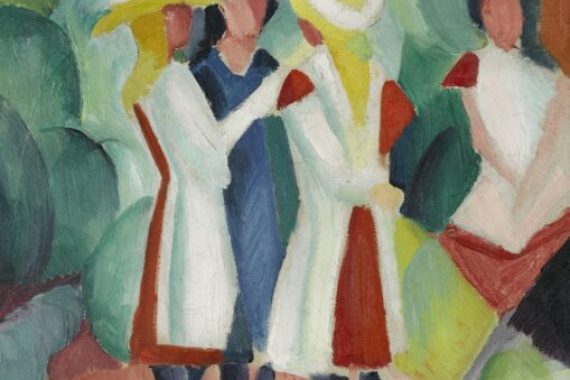 August Macke
Trois jeunes filles avec des chapeaux de paille jaunes, 1913
Huile sur toile, 104 × 87,5 cm
La Haye, collection Gemeentemuseum
© Collection Gemeentemuseum Den Haag