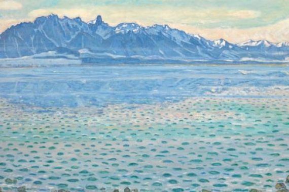 Ferdinand Hodler (1853-1918) Le Lac de Thoune et la chaîne de Stockhorn 1904 Huile sur toile 71 x 105 cm Collection Christoph B