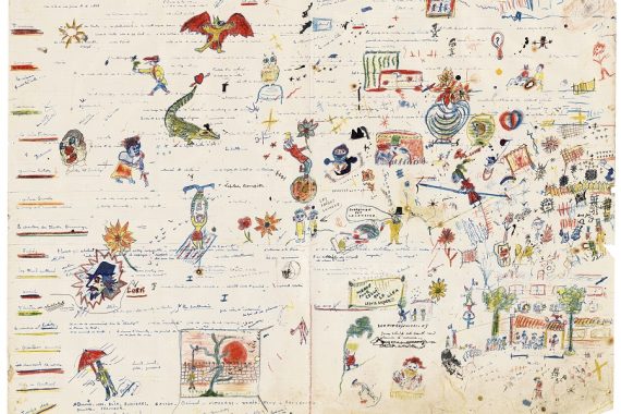 Planche préparatoire à l'écriture du scénario des Enfants du paradis (1943)
56,1 x 75,8 cm
copyright Fatras/succession Jacques Prévert