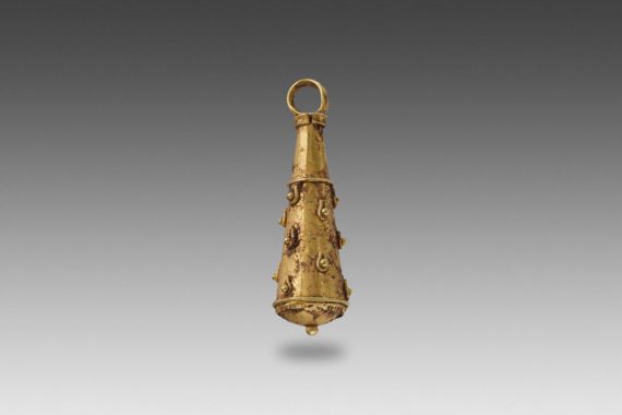 Amulette en forme de massue d’Héraclès
Art romain, 1er – 2e s. apr. J.-C.
Or
L: 2.5 cm