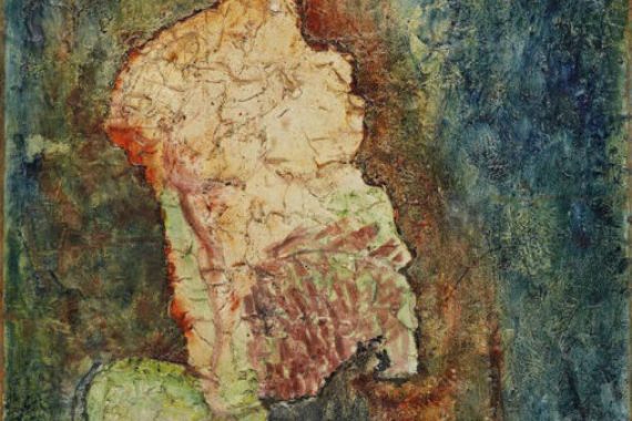 Jean Fautrier, Sarah, 1943, blanc de plomb, huile, encre, poudre de pastel
et vernis sur papier chiffon marouflé sur toile, 116 x 80,7 cm
FGA-BA-FAUTR-0001 © Fondation Gandur pour l’Art, Genève. Photographe : Sandra Pointet