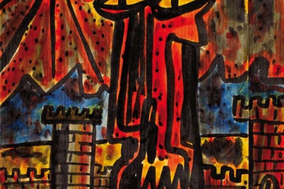 Jacques Chessex
Le Divin Marquis à la Bastille
2001, encre, 23 x 16 cm