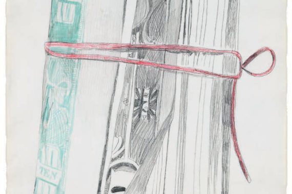 Roll of Bills, 1962
Crayon, crayon de cire et feutre sur
papier, 101,6 x 76,2 cm
MoMA, New York
© The Andy Warhol Foundation for the Visual
Arts, Inc. / Licensed by ADAGP, Paris 2026