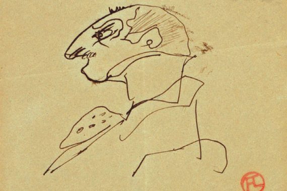 Personnage non identifié
Dessin à la plume
11 x 14 cm